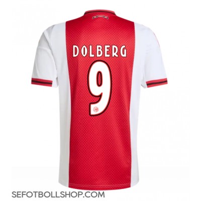 Billiga Ajax Kasper Dolberg #9 Hemma fotbollskläder 2025-26 Kortärmad Billiga Ajax Kasper Dolberg #9 Hemma fotbollskläder 2025-26 Kortärmad